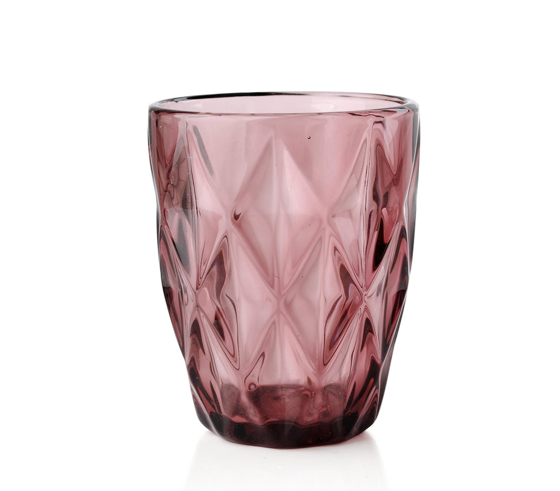 Lot de 6 verres à eau Elise, rose - DECOR PETIT