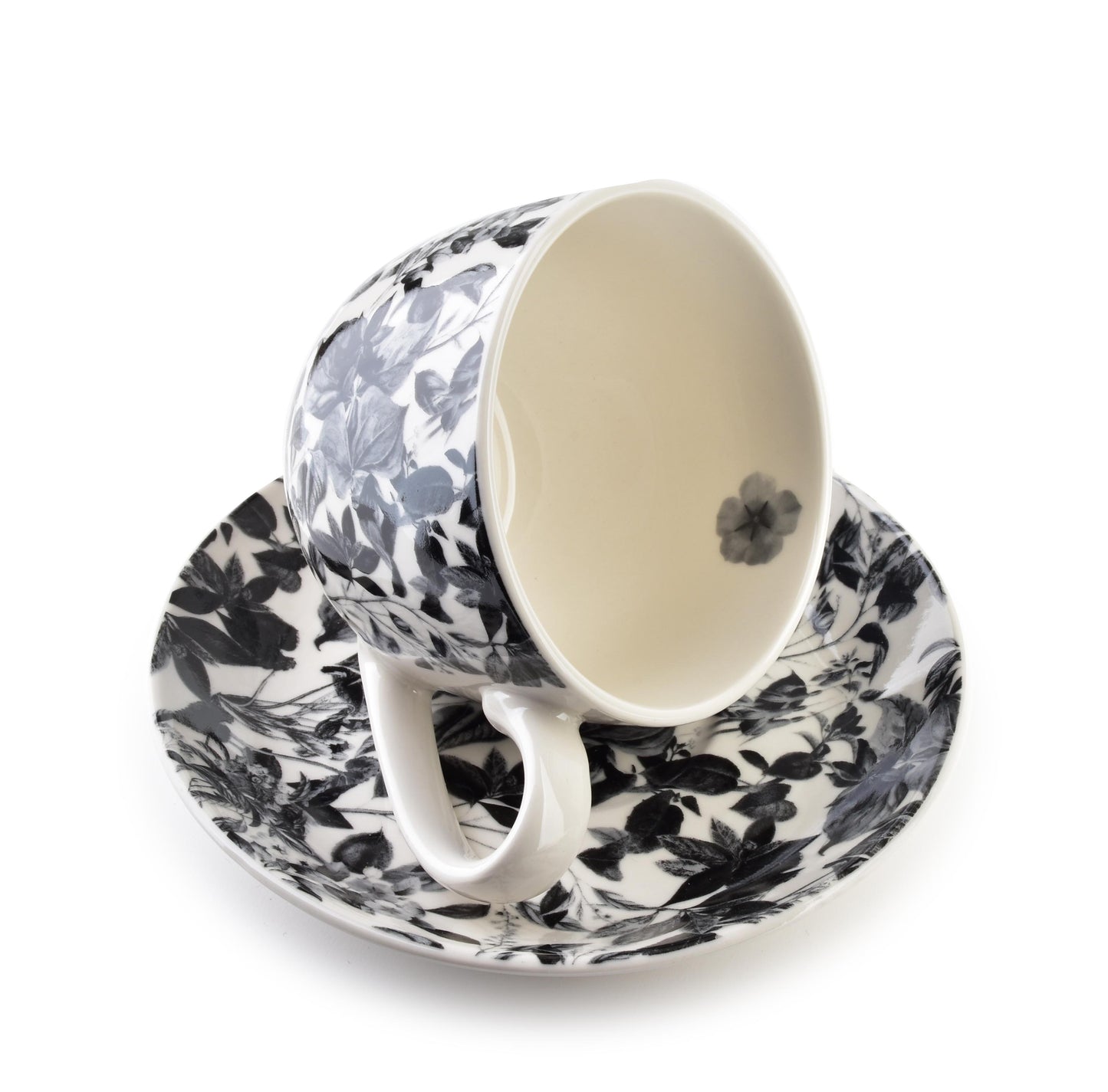 Harper Schwarze Tasse und Untertasse - DECOR PETIT