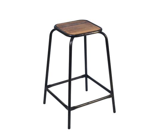 Heena Square Wooden Stool - DECOR PETIT