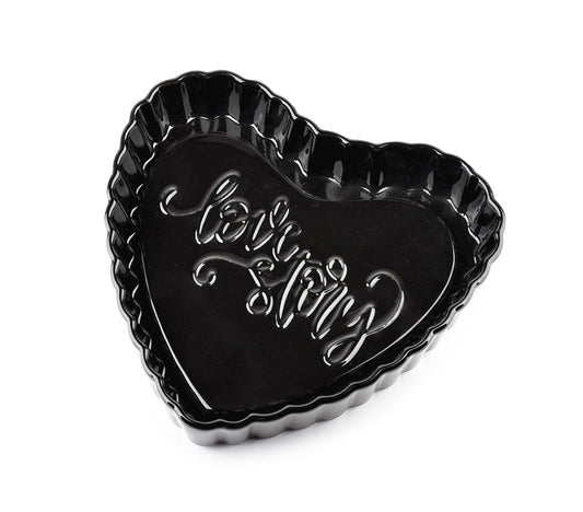 Modern Life Heart-Shaped Baking Mold, Black - DECOR PETIT