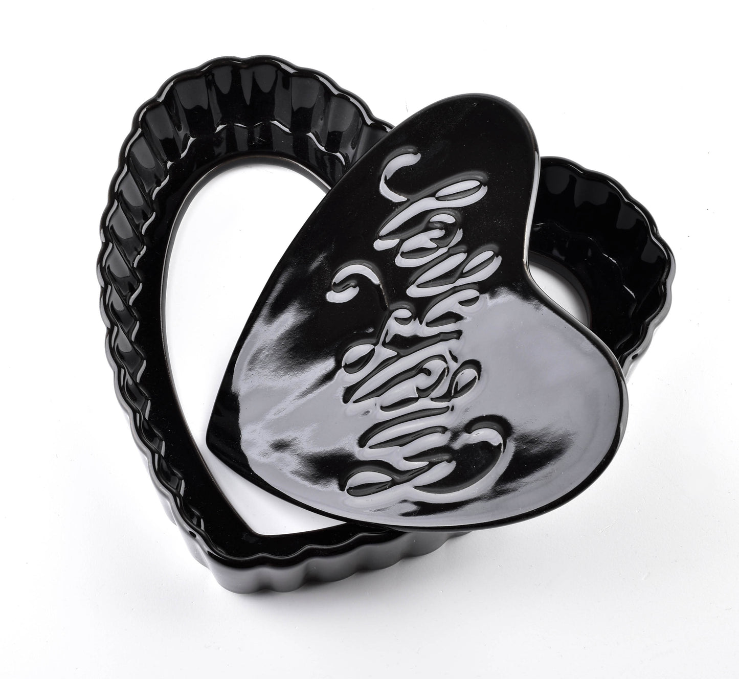 Modern Life Heart-Shaped Baking Mold, Black - DECOR PETIT