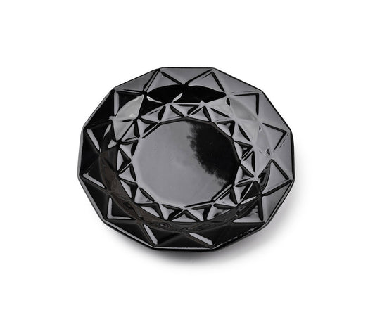 Adel Set of 6 Dessert Plate, Black - DECOR PETIT