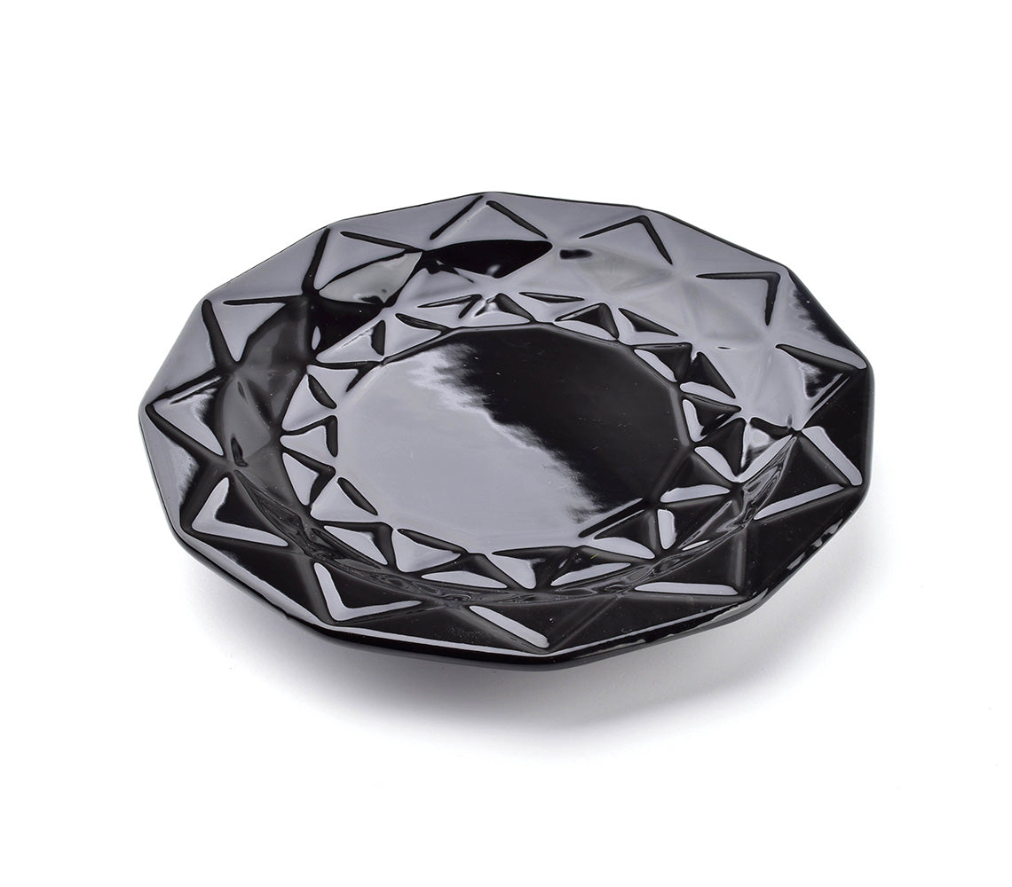 Adel Set of 6 Dessert Plate, Black - DECOR PETIT