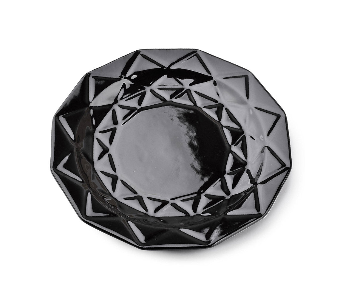 Assiette plate Adel, noire - DECOR PETIT