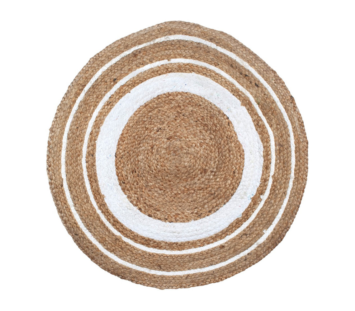 Allegra Braided Jute  Round Carpet, 90cm. - DECOR PETIT