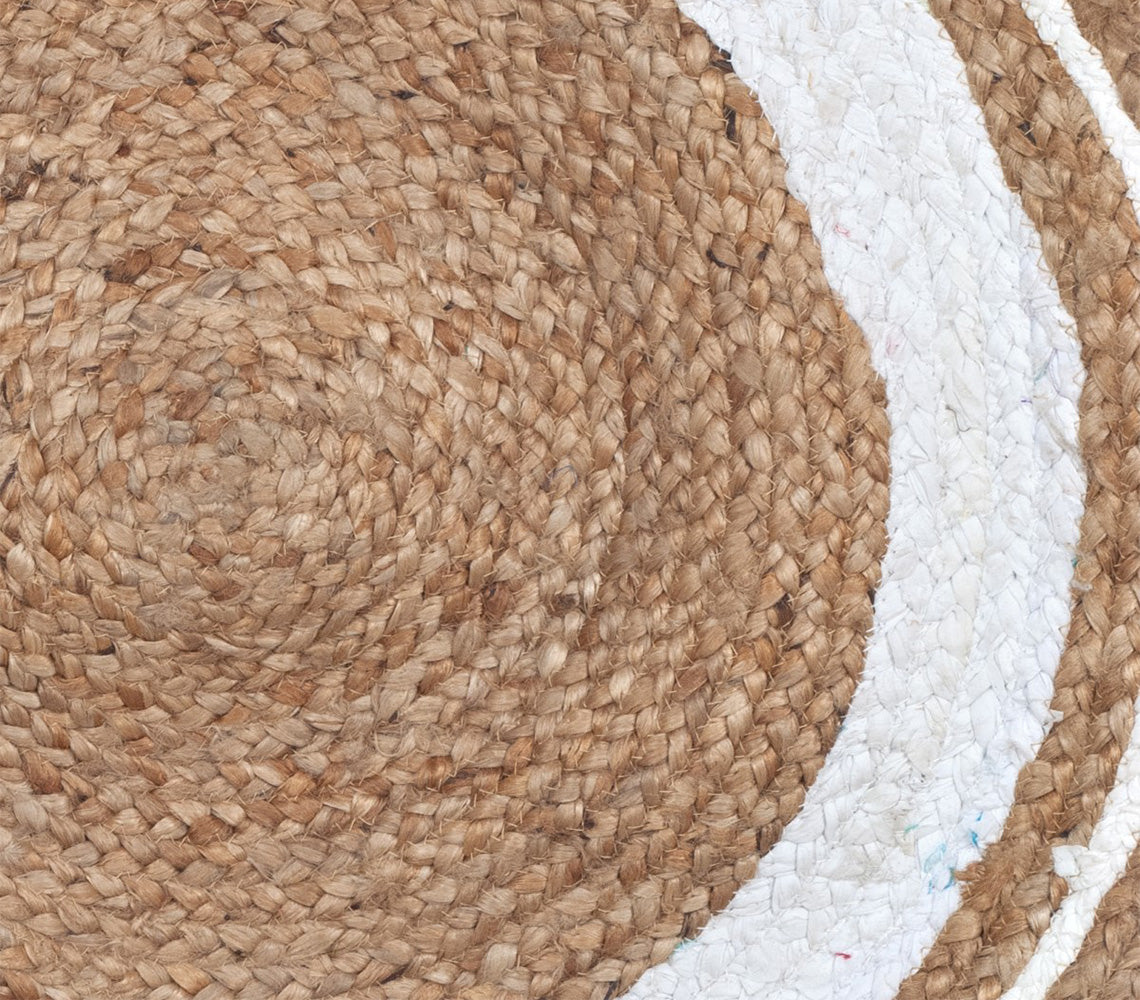 Allegra Braided Jute  Round Carpet, 90cm. - DECOR PETIT