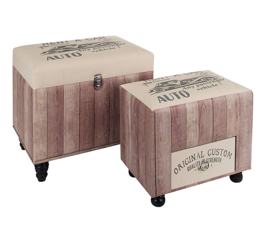 Bentley Beige Tone Storage Boxes on Wheels - DECOR PETIT