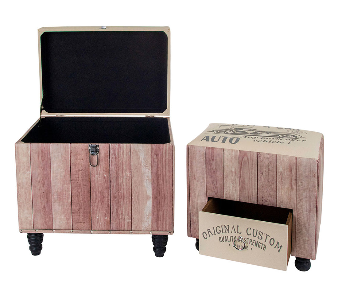 Cajas de Almacenamiento con Ruedas Bentley en Tono Beige - DECOR PETIT