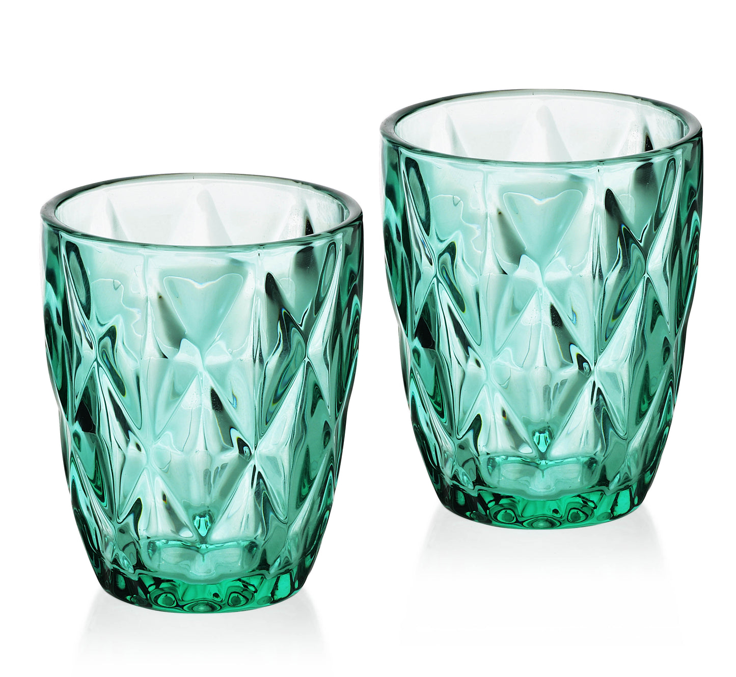 Elise Set of 6 Water Glasses, Turquoise  - DECOR PETIT