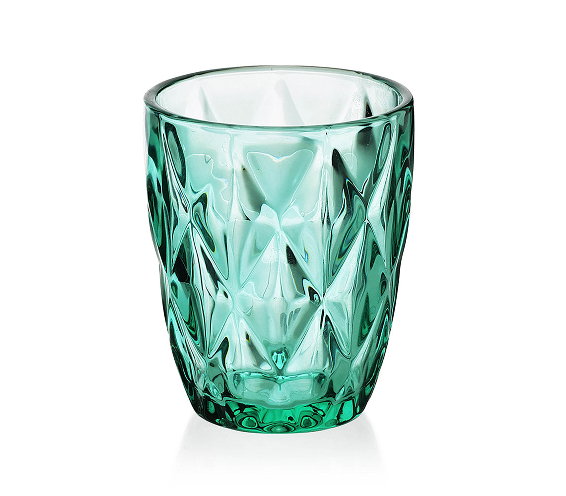 Elise Set of 6 Water Glasses, Turquoise  - DECOR PETIT