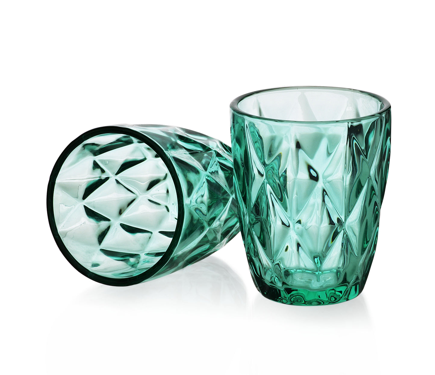 Elise Set of 6 Water Glasses, Turquoise  - DECOR PETIT