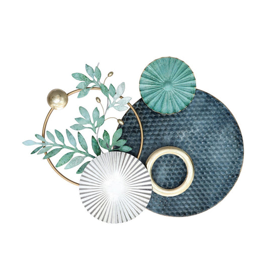 Iris Turquoise Wandplaat - DECOR PETIT