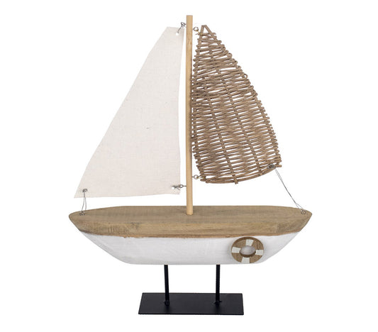 Marin Wooden Sailboat Tabletop Ornament - DECOR PETIT