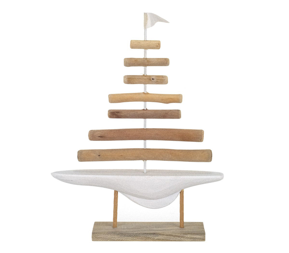 Marin Natuurlijke Zeilboot Tafelornament - DECOR PETIT