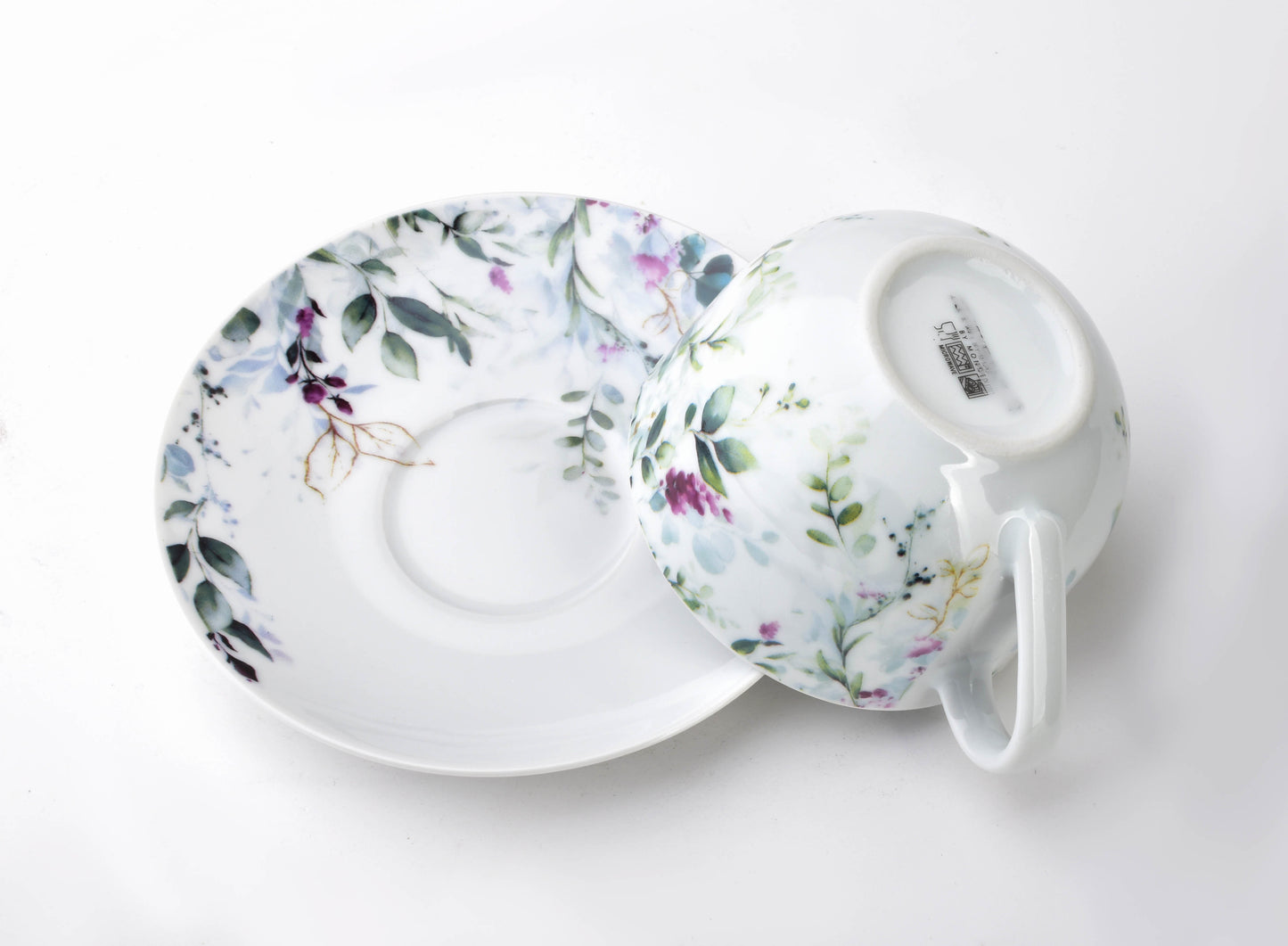 Joy Set of 2 Cups&Saucers, Floral Medley - DECOR PETIT