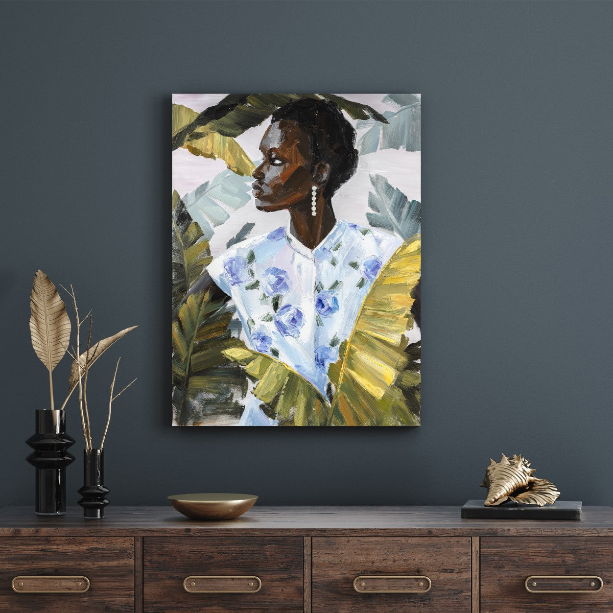 Jocelyn African Lady Painting - DECOR PETIT