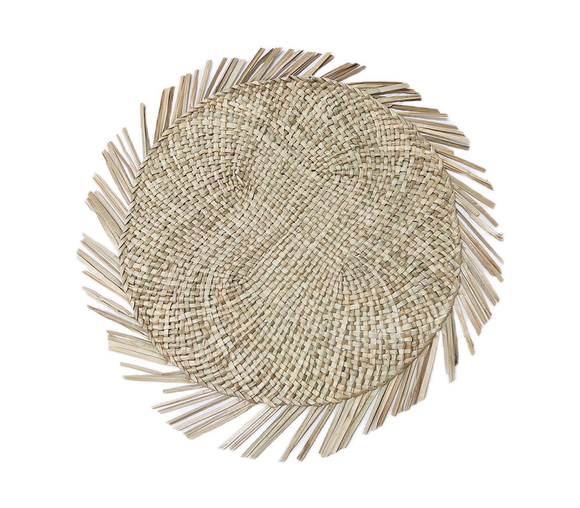 Salvamantel Individual Glamour Natural con Borlas - DECOR PETIT