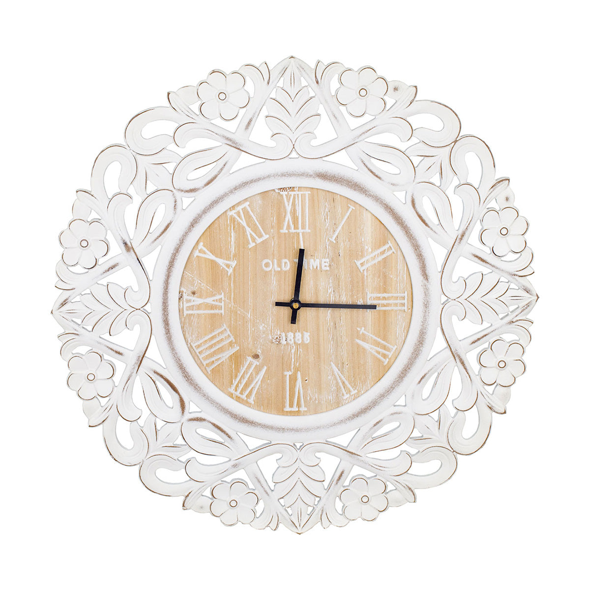 Horloge Murale Reine Florale Blanche - DECOR PETIT