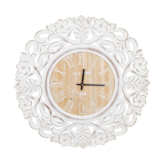 Reloj de Pared Queen Floral Blanco - DECOR PETIT