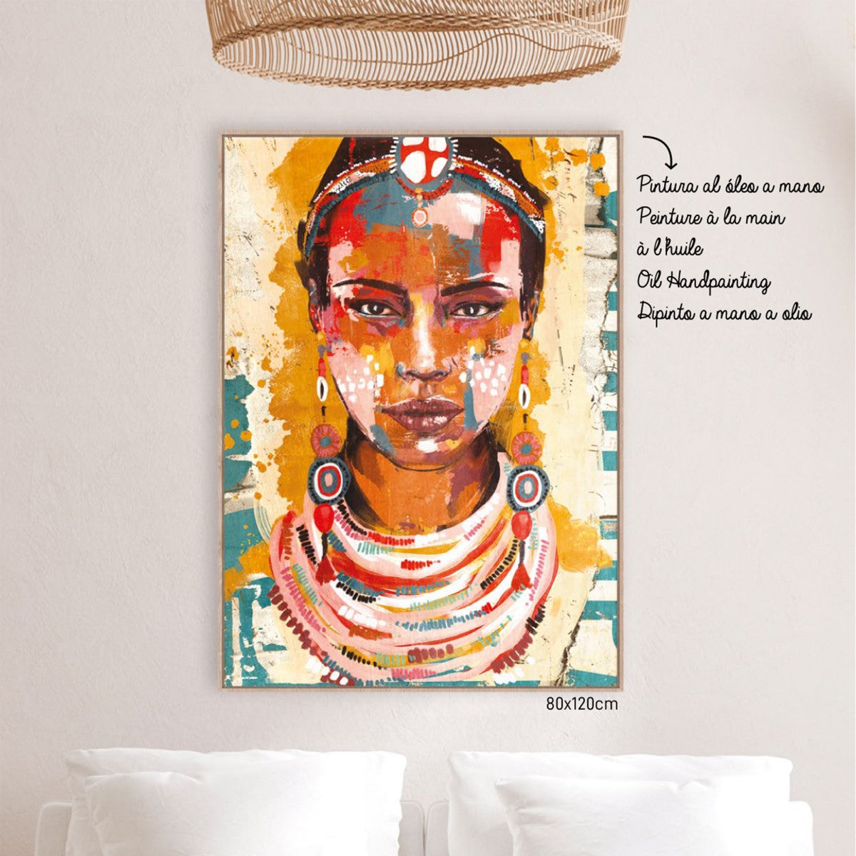 Cacelia African Woman Painting - DECOR PETIT