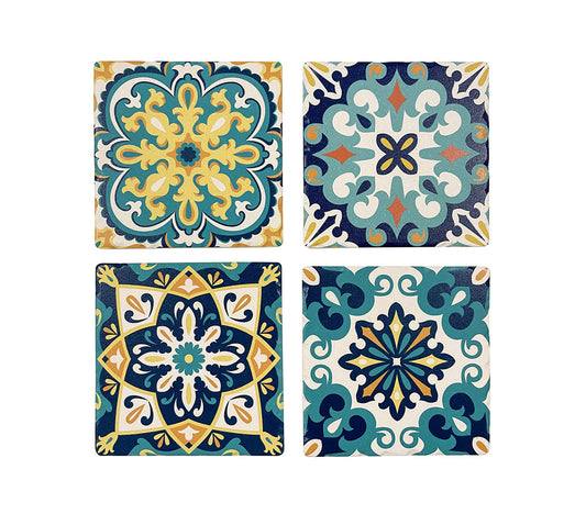 Jasione Vintage Ceramic Coaster Set - DECOR PETIT