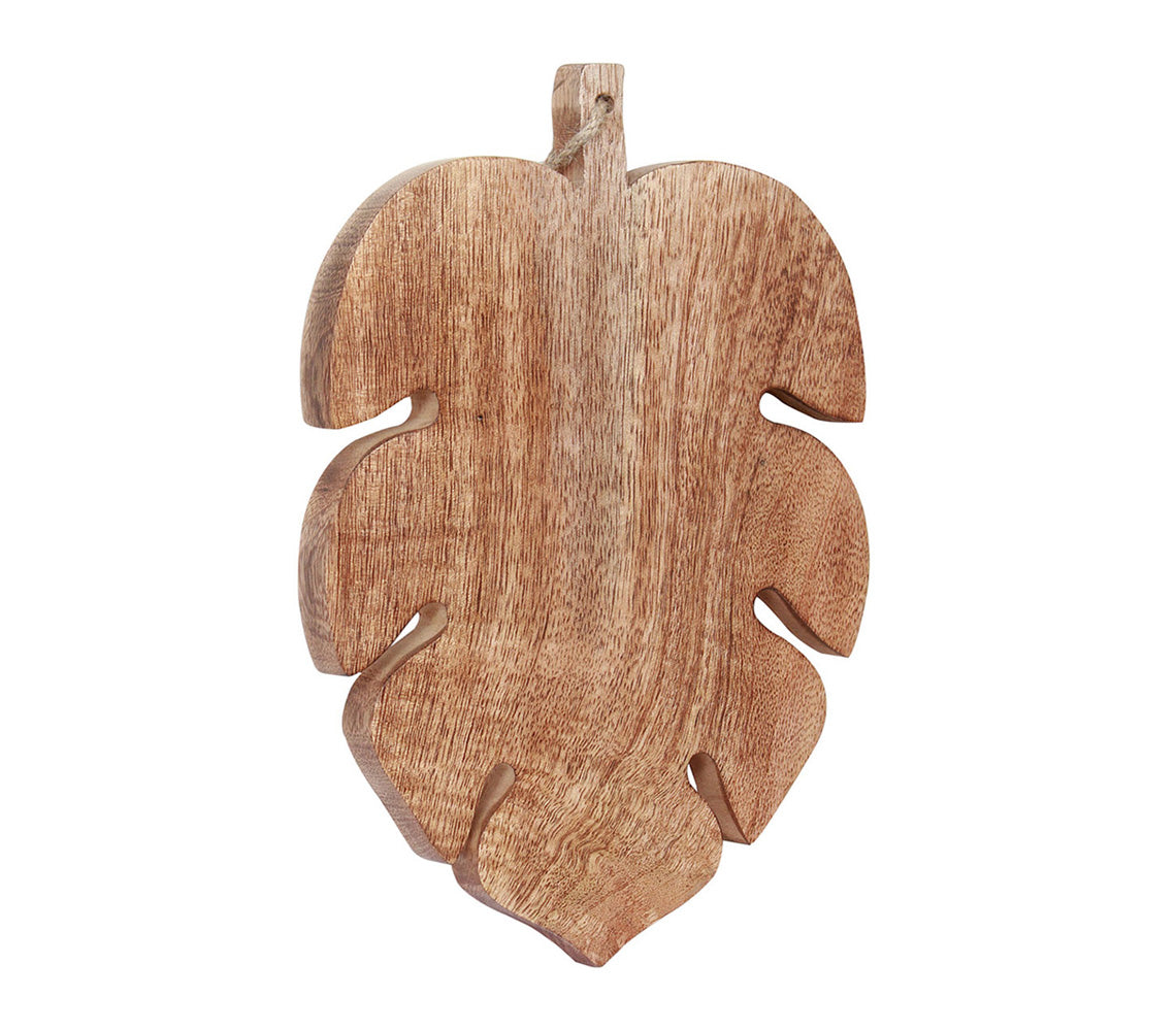 Palm Leaf  Wood Service Platter - DECOR PETIT