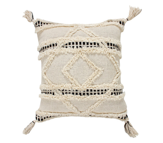 Myra Tasseled Tip Cushion, 45x45cm. - DECOR PETIT