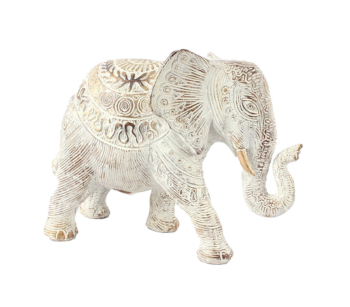 Naya Witte Decoratieve Olifant Figuur - DECOR PETIT