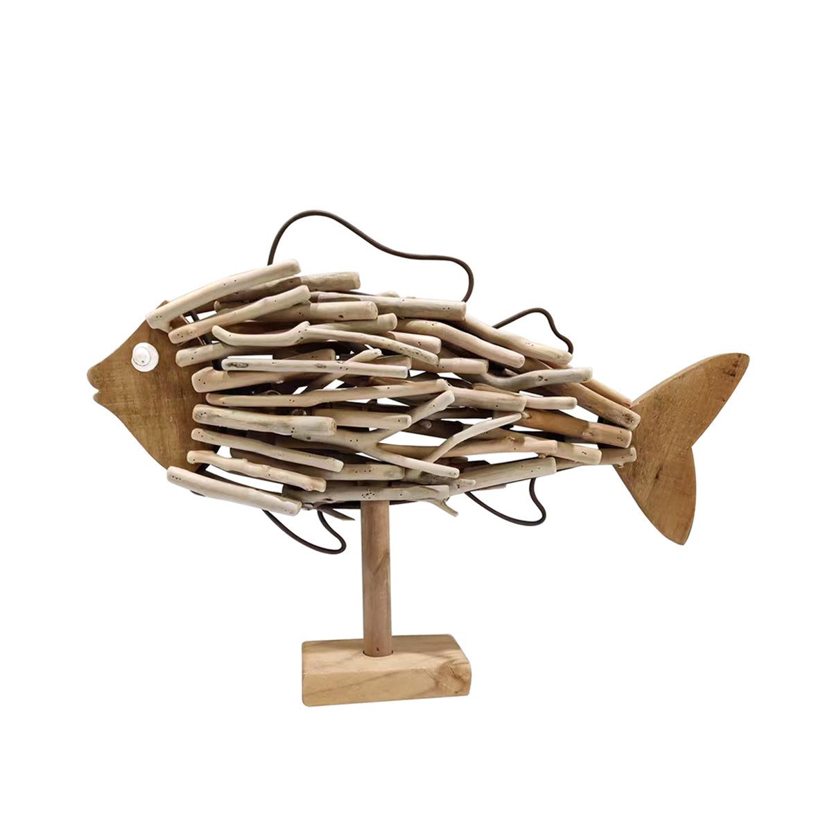 Ornement de table décoratif en forme de poisson Marin, 28 cm. - DECOR PETIT