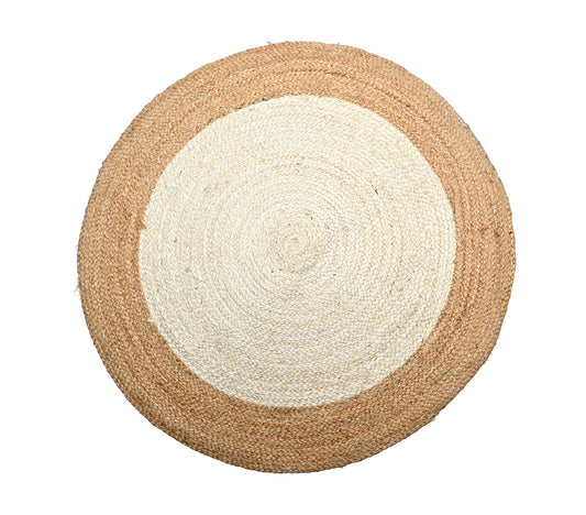 Ari Jute Natuurlijk Rond Vloerkleed, 90 cm. - DECOR PETIT