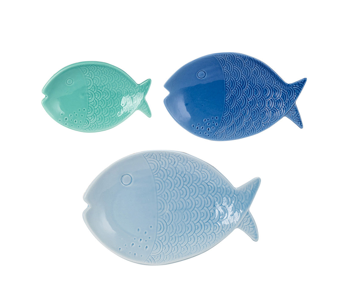 Blau getönte Dominica-Fischplatten – DECOR PETIT