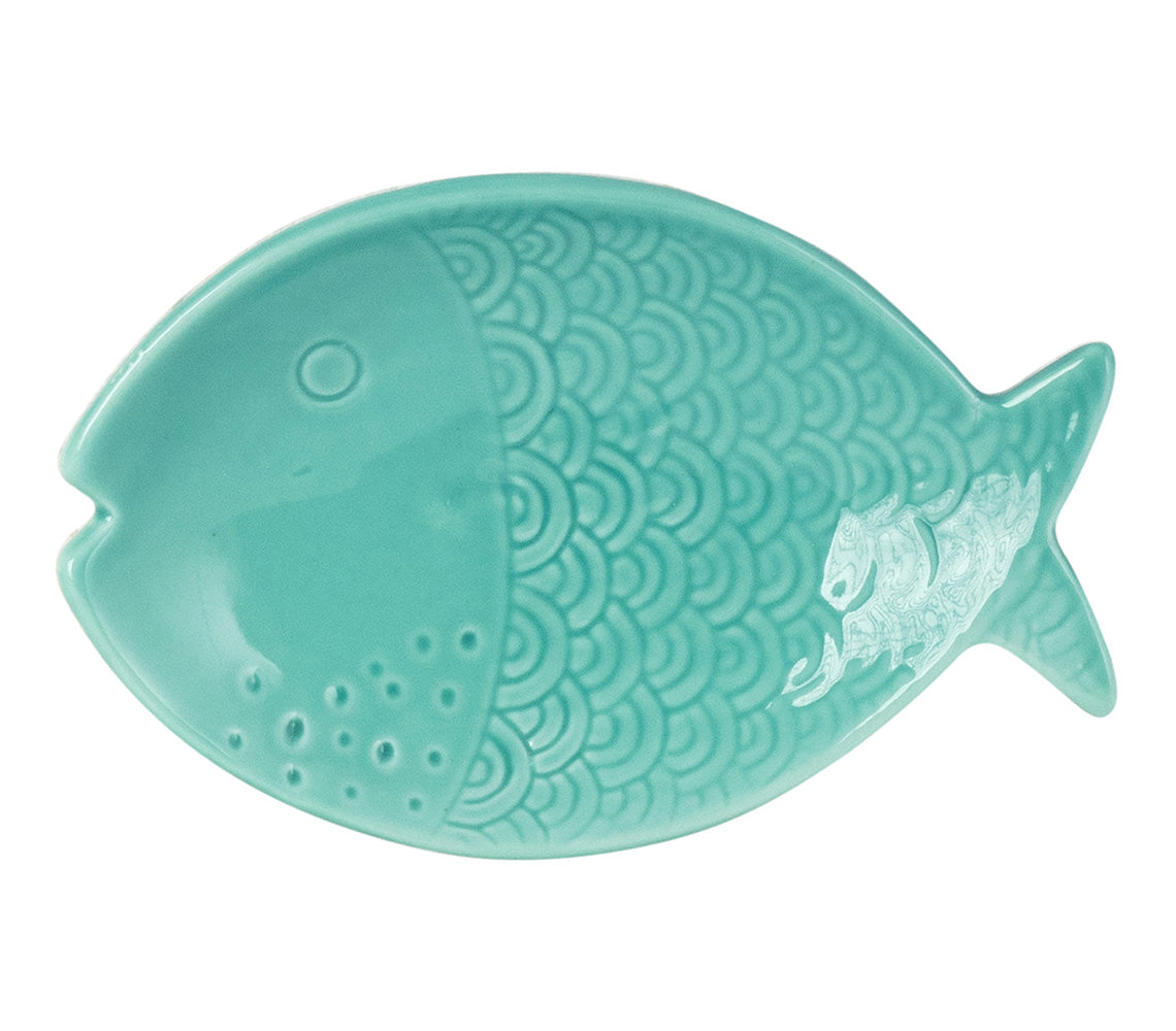 Dominica Blue-Toned Fish Platters - DECOR PETIT