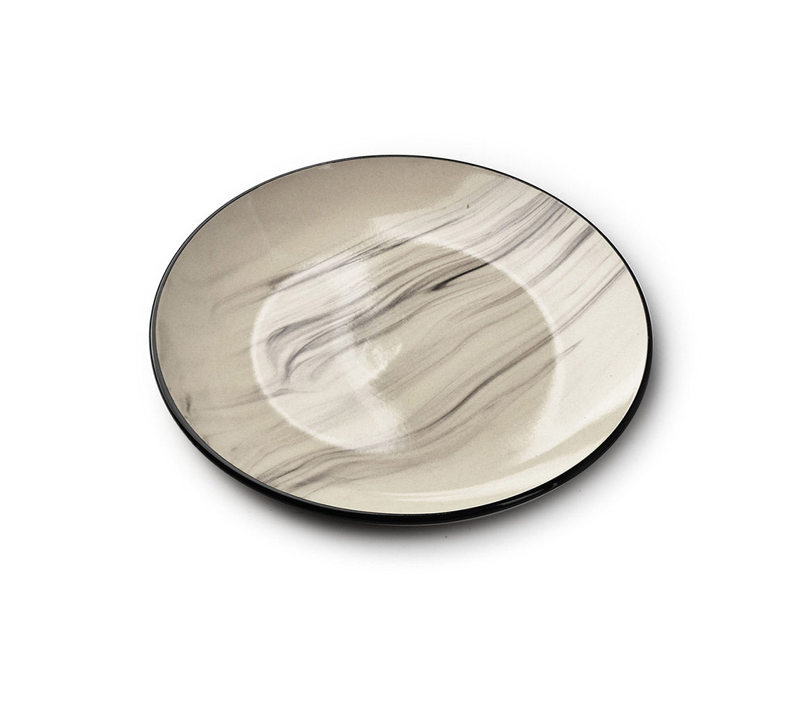 Odette Set of 6 Dessert Plate, Beige - DECOR PETIT