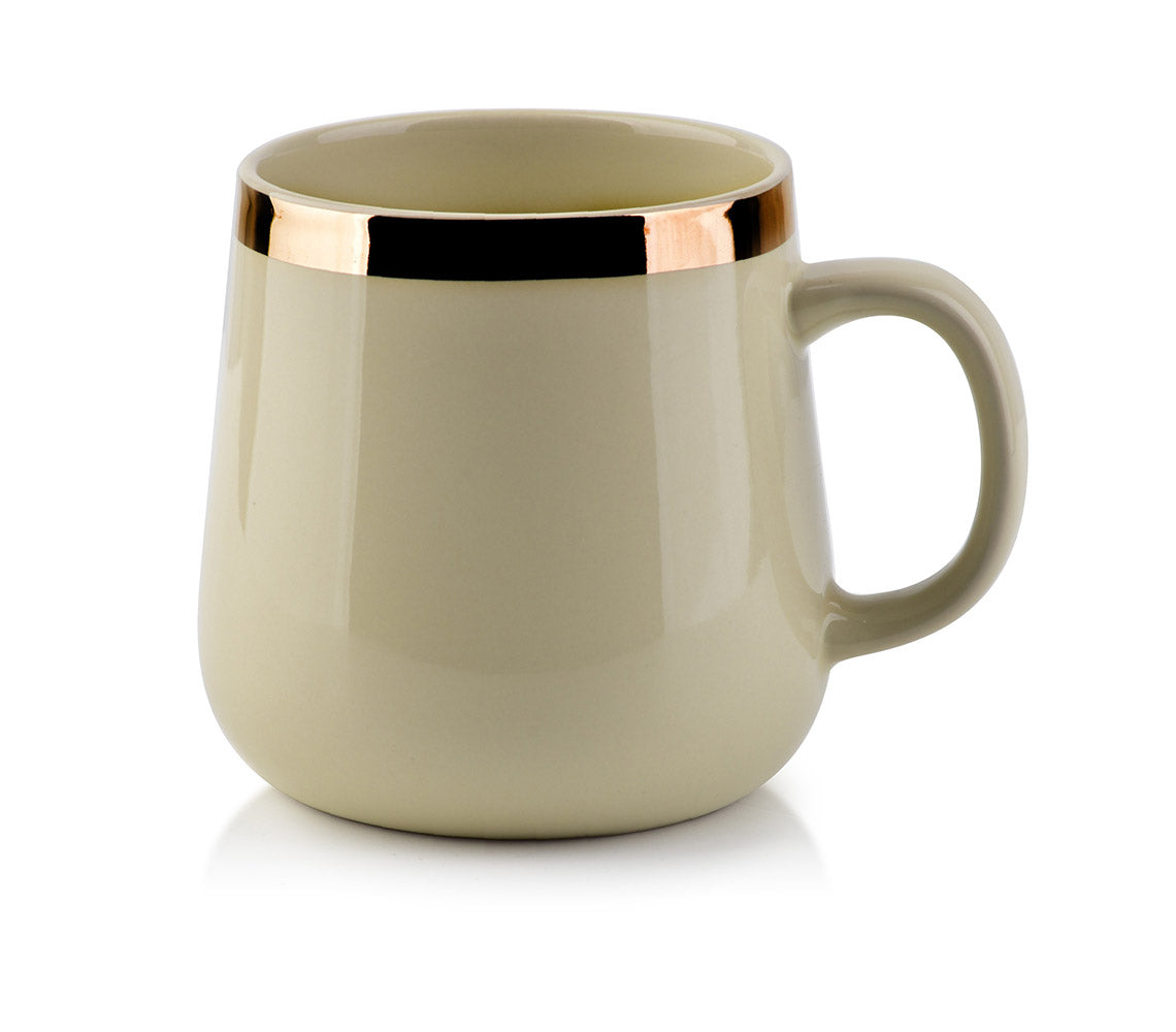 Mug DALIA 500ml bande dorée h10x9x13cm