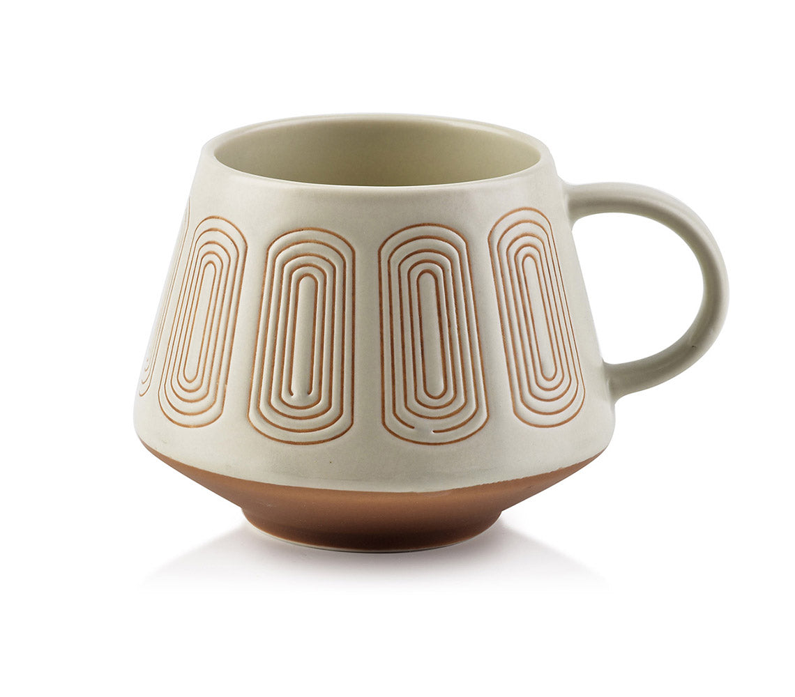 Tazza Boho in porcellana Lotta Matte, Beige - DECOR PETIT