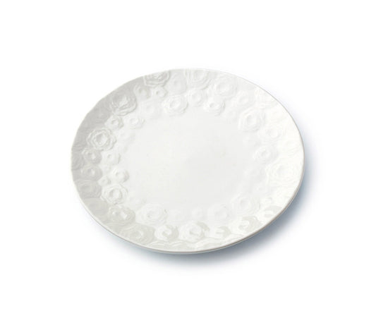 Rose 2 Set of 4 Dessert Plates, White - DECOR PETIT