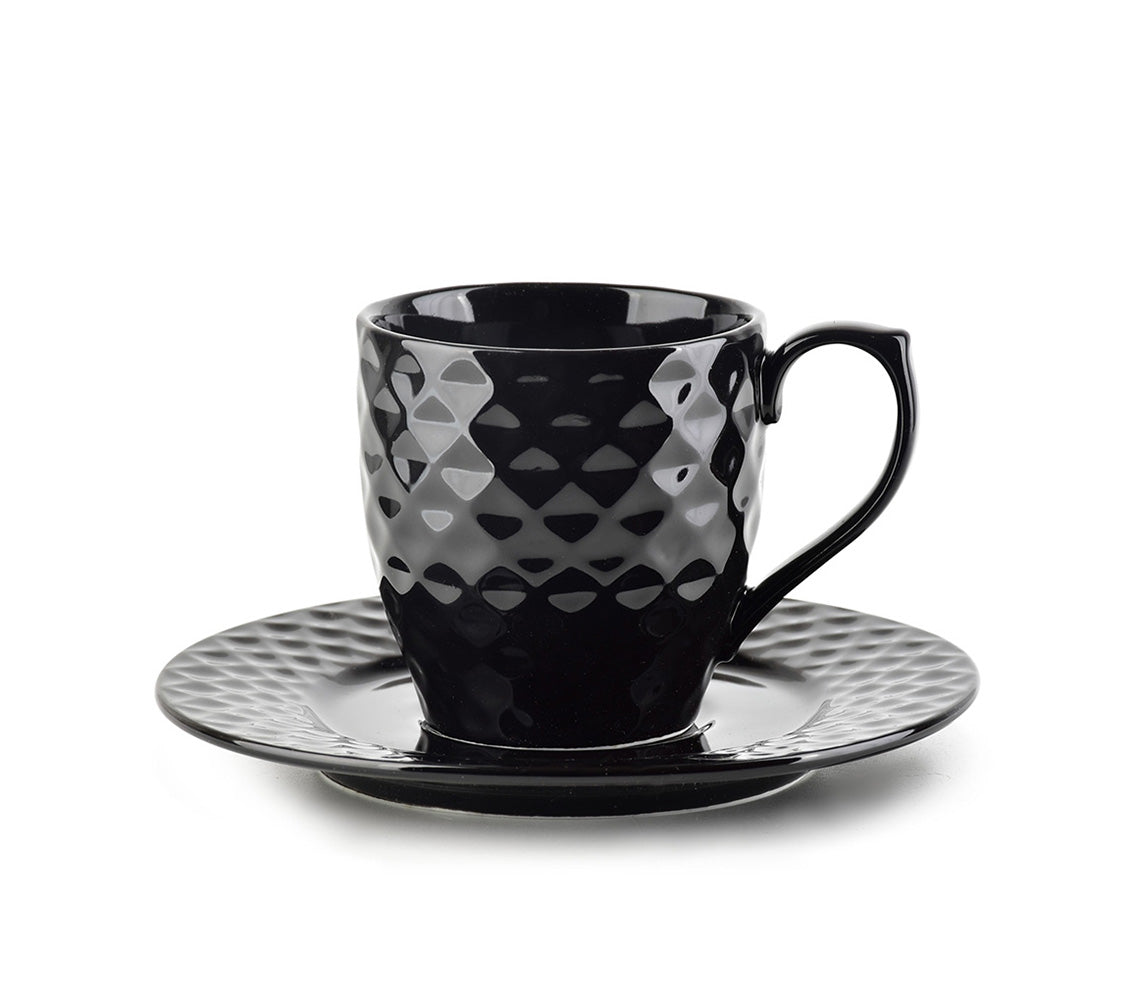 Tazza con piattino Diament Black - DECOR PETIT