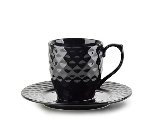 Diament Black Cup&Saucer - DECOR PETIT