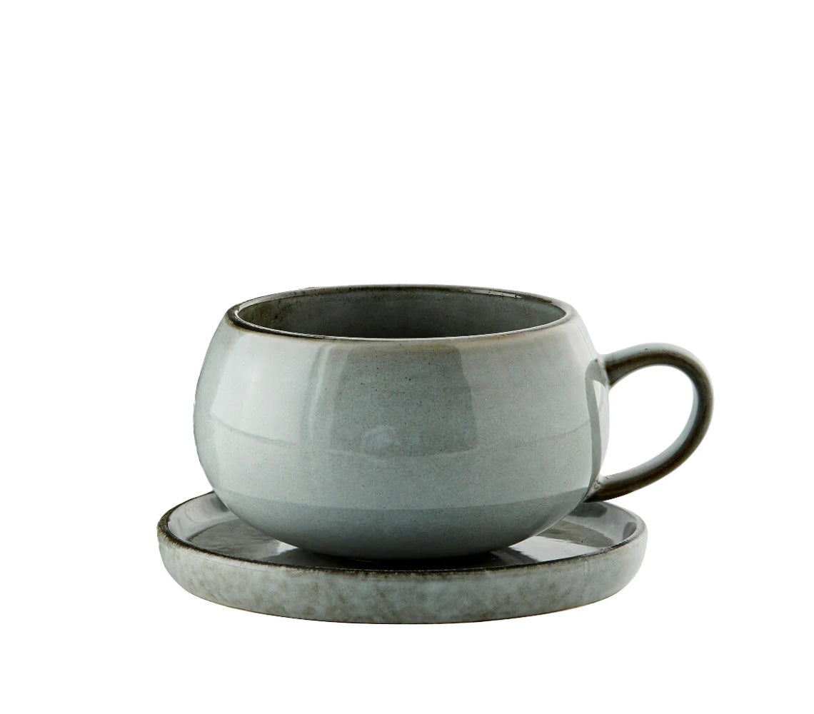 Amera Cup/Saucer, Grey - DECOR PETIT