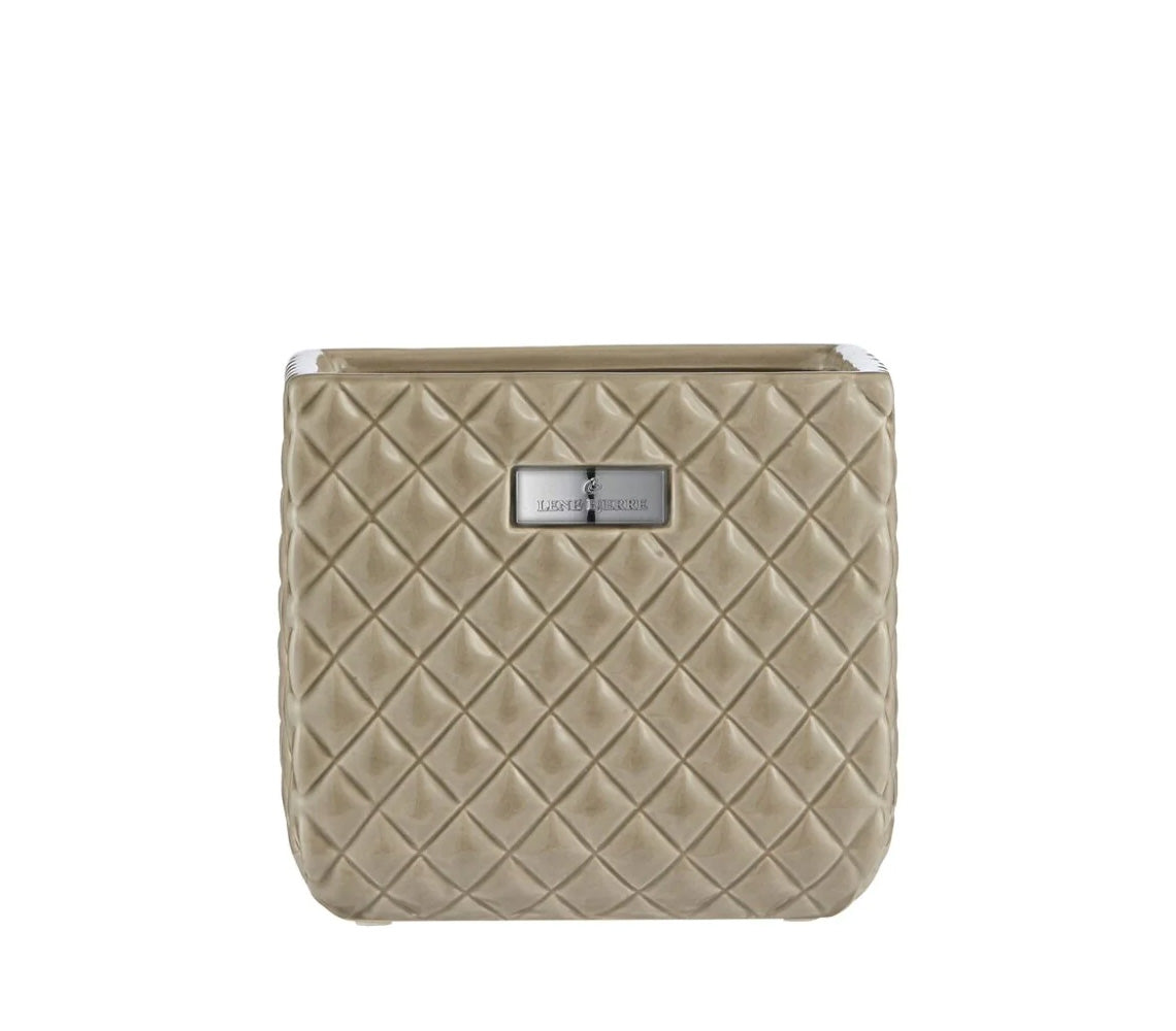 Maceta Portia Pure Cashmere, 18x19 cm. - DECOR PETIT