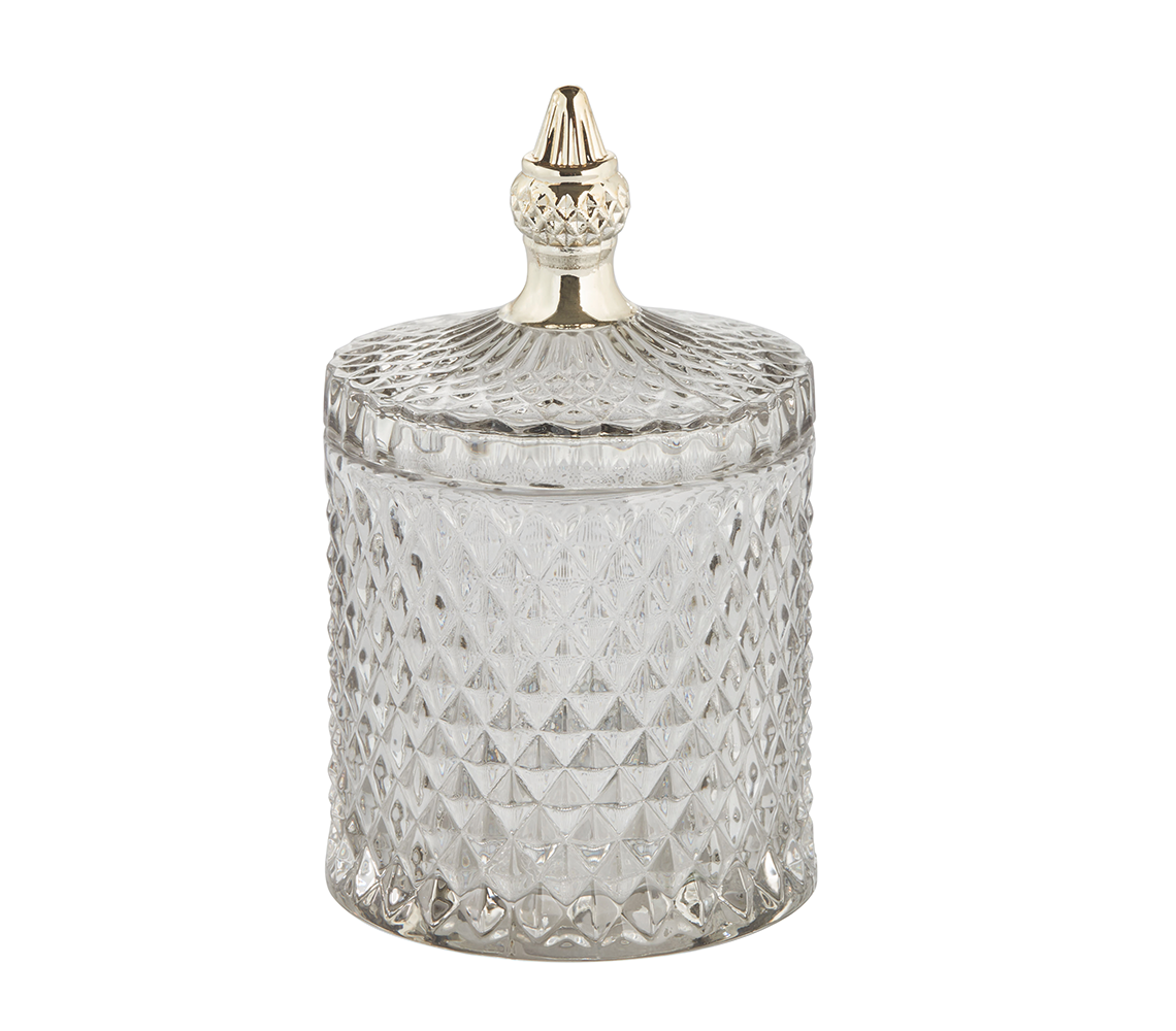 Miya Light Grey Jar, H17.5 cm. - DECOR PETIT