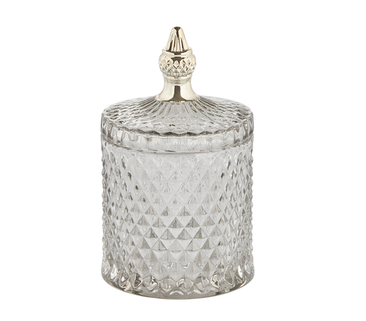 Miya Light Grey Jar, H17.5 cm. - DECOR PETIT