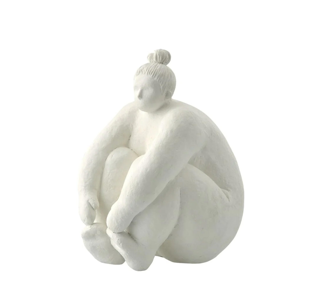 Figurine décorative Serafina, H24 cm. Blanc - DECOR PETIT