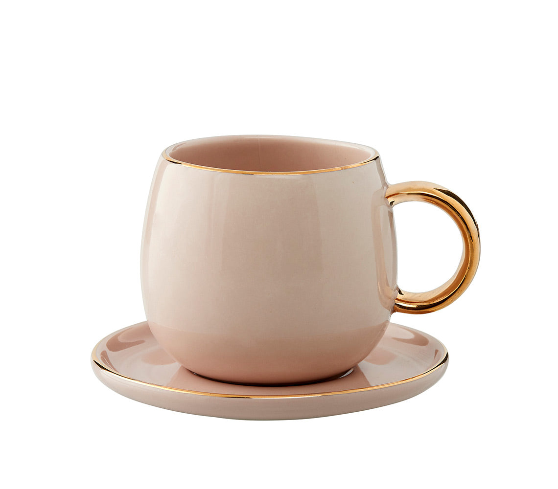 Juego de 4 Tazas de Espresso Clara, Rosa - DECOR PETIT