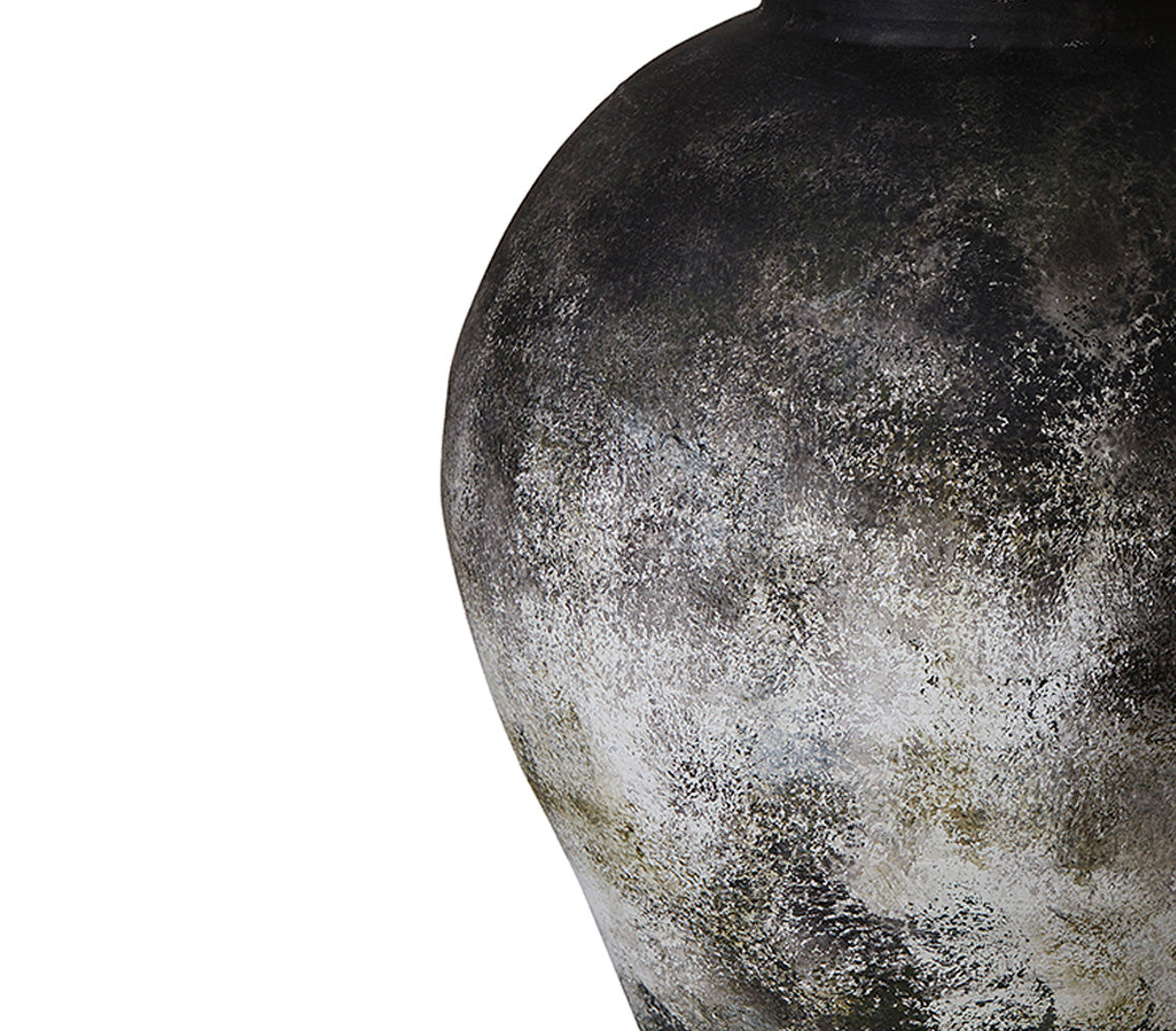 Anna-Vase H48 cm. antikes Schwarz