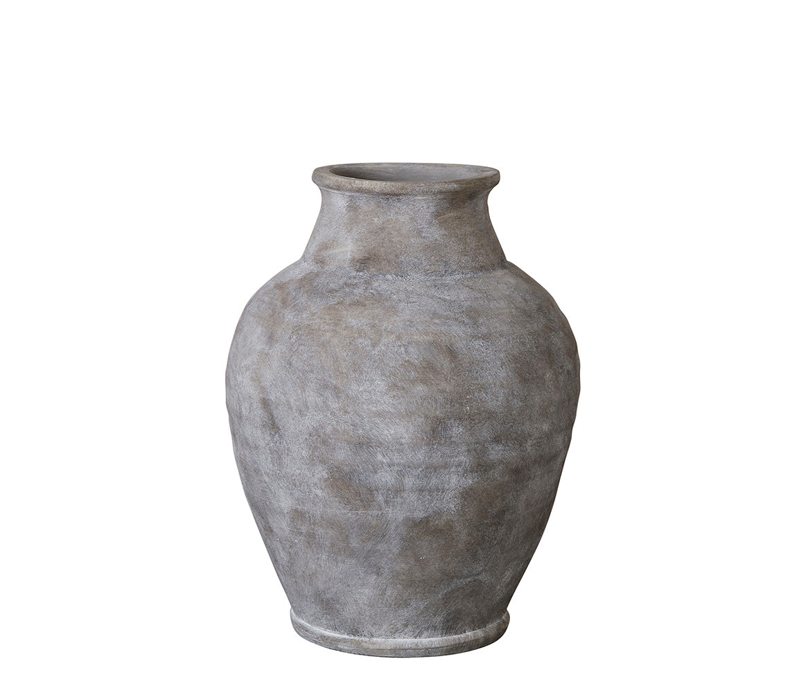 Anna Antique Grey Vase, H40.5 cm. - DECOR PETIT