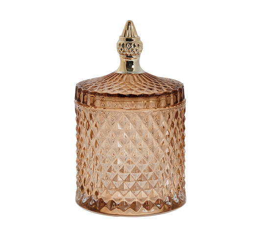 Miya Golden Brown Jar, H17.5 cm. - DECOR PETIT