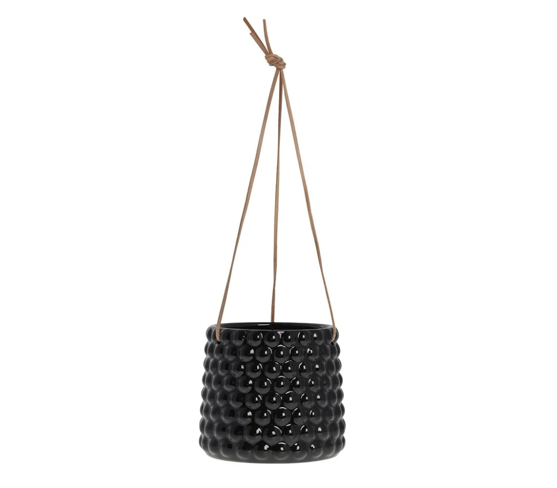 Dotsie Flowerpot, Black - DECOR PETIT