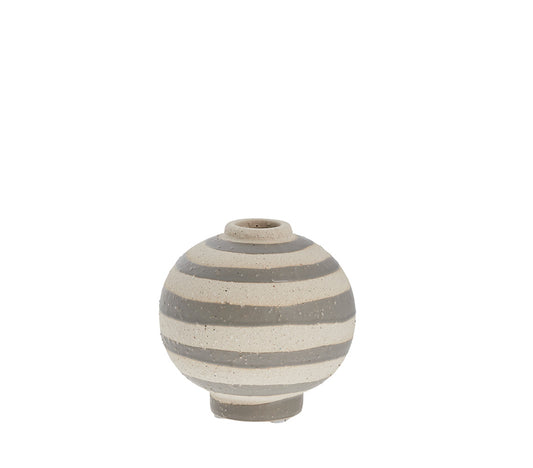 Vase Décor Gris Aniella, H11 cm. - DECOR PETIT