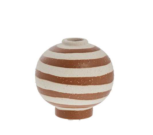 Vase Aniella Décor Brun Doré, H13,5 cm. - DECOR PETIT